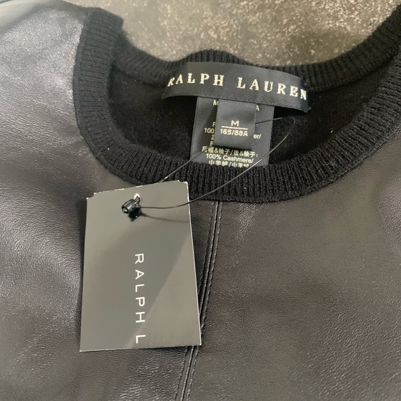 NWT: Ralph Lauren Leather and Cashmere Dress - Picture 8 of 13